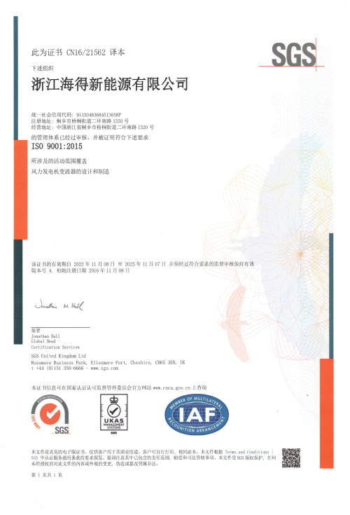 ISO9001(wind power)